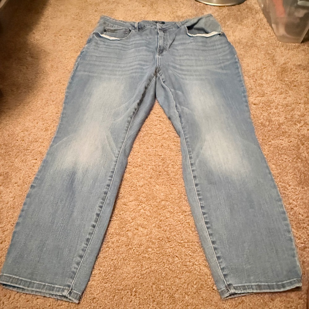 Judy Blue Los Angeles Slim Fit Light Wash Jeans Womens 22W High Rise Stretch